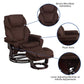 Contemporary Multi-Position Recliner and Ottoman with Swivel Mahogany Wood Base in Black LeatherSoft - BT-70222-BK-FLAIR-GG A-Z Store Nadia