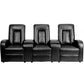 Eclipse Series 3-Seat Reclining Black LeatherSoft Theater Seating Unit with Cup Holders - BT-70259-3-BK-GG A-Z Store Nadia