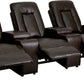 Eclipse Series 3-Seat Reclining Black LeatherSoft Theater Seating Unit with Cup Holders - BT-70259-3-BK-GG A-Z Store Nadia