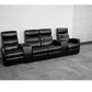Anetos Series 4-Seat Reclining Black LeatherSoft Theater Seating Unit with Cup Holders - BT-70273-4-BK-GG A-Z Store Nadia
