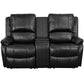Allure Series 2-Seat Reclining Pillow Back Black LeatherSoft Theater Seating Unit with Cup Holders - BT-70295-2-BK-GG MEGA AZ Store