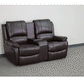 Allure Series 2-Seat Reclining Pillow Back Black LeatherSoft Theater Seating Unit with Cup Holders - BT-70295-2-BK-GG MEGA AZ Store