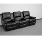 Allure Series 3-Seat Reclining Pillow Back Black LeatherSoft Theater Seating Unit with Cup Holders - BT-70295-3-BK-GG MEGA AZ Store