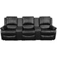 Allure Series 3-Seat Reclining Pillow Back Black LeatherSoft Theater Seating Unit with Cup Holders - BT-70295-3-BK-GG MEGA AZ Store