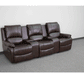 Allure Series 3-Seat Reclining Pillow Back Black LeatherSoft Theater Seating Unit with Cup Holders - BT-70295-3-BK-GG MEGA AZ Store