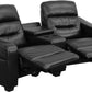 Futura Series 2-Seat Reclining Black LeatherSoft Theater Seating Unit with Cup Holders - BT-70380-2-BK-GG A-Z Store Nadia