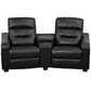Futura Series 2-Seat Reclining Black LeatherSoft Theater Seating Unit with Cup Holders - BT-70380-2-BK-GG A-Z Store Nadia