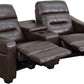 Futura Series 2-Seat Reclining Black LeatherSoft Theater Seating Unit with Cup Holders - BT-70380-2-BK-GG A-Z Store Nadia