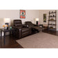 Futura Series 2-Seat Reclining Black LeatherSoft Theater Seating Unit with Cup Holders - BT-70380-2-BK-GG A-Z Store Nadia