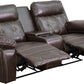 Reel Comfort Series 2-Seat Reclining Black LeatherSoft Theater Seating Unit with Straight Cup Holders - BT-70530-2-BK-GG Mega A-Z Store Nadia