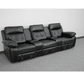 Reel Comfort Series 3-Seat Reclining Black LeatherSoft Theater Seating Unit with Straight Cup Holders - BT-70530-3-BK-GG A-Z Store Nadia