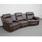 Reel Comfort Series 3-Seat Reclining Black LeatherSoft Theater Seating Unit with Curved Cup Holders - BT-70530-3-BK-CV-GG A-Z Store Nadia