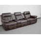 Reel Comfort Series 3-Seat Reclining Black LeatherSoft Theater Seating Unit with Straight Cup Holders - BT-70530-3-BK-GG A-Z Store Nadia