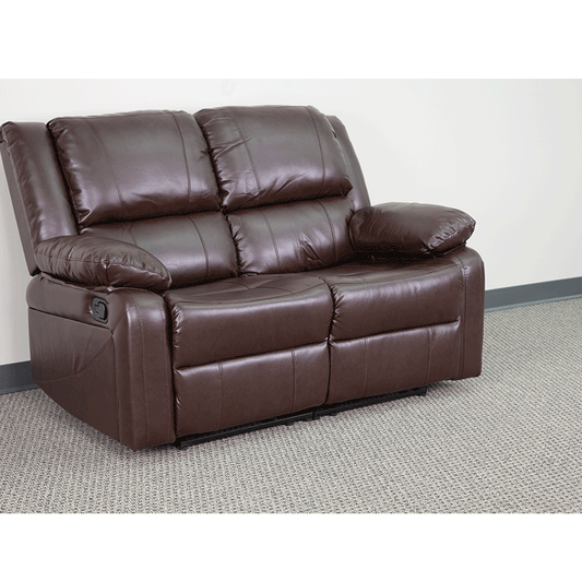 Harmony Series Brown LeatherSoft Loveseat with Two Built-In Recliners - BT-70597-LS-BN-GG A-Z Store Nadia