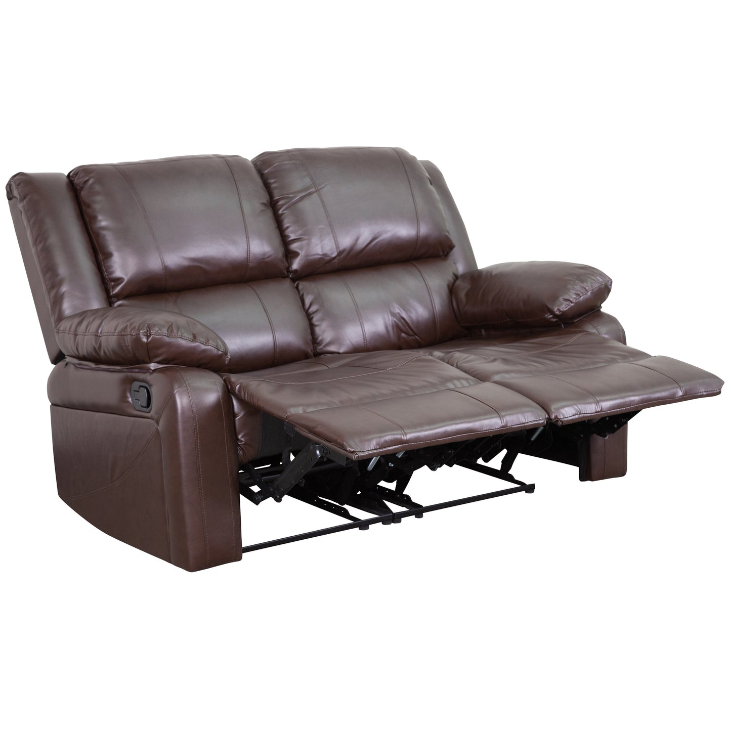 Harmony Series Brown LeatherSoft Loveseat with Two Built-In Recliners - BT-70597-LS-BN-GG A-Z Store Nadia