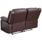Harmony Series Brown LeatherSoft Loveseat with Two Built-In Recliners - BT-70597-LS-BN-GG A-Z Store Nadia