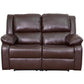 Harmony Series Brown LeatherSoft Loveseat with Two Built-In Recliners - BT-70597-LS-BN-GG A-Z Store Nadia
