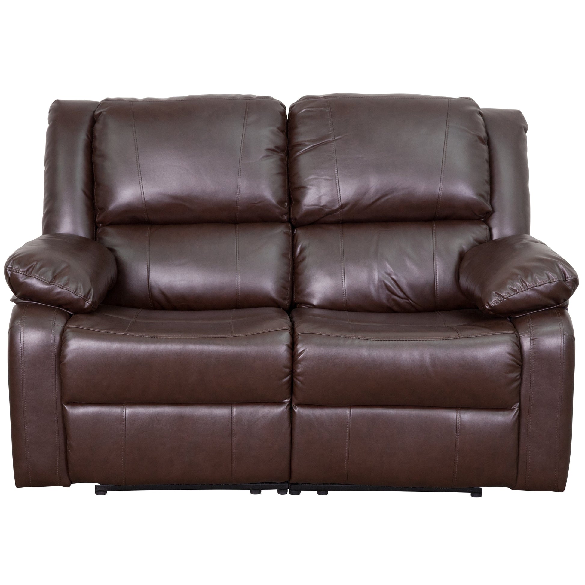 Harmony Series Brown LeatherSoft Loveseat with Two Built-In Recliners - BT-70597-LS-BN-GG A-Z Store Nadia