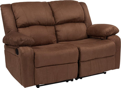 Harmony Series Brown LeatherSoft Loveseat with Two Built-In Recliners - BT-70597-LS-BN-GG A-Z Store Nadia