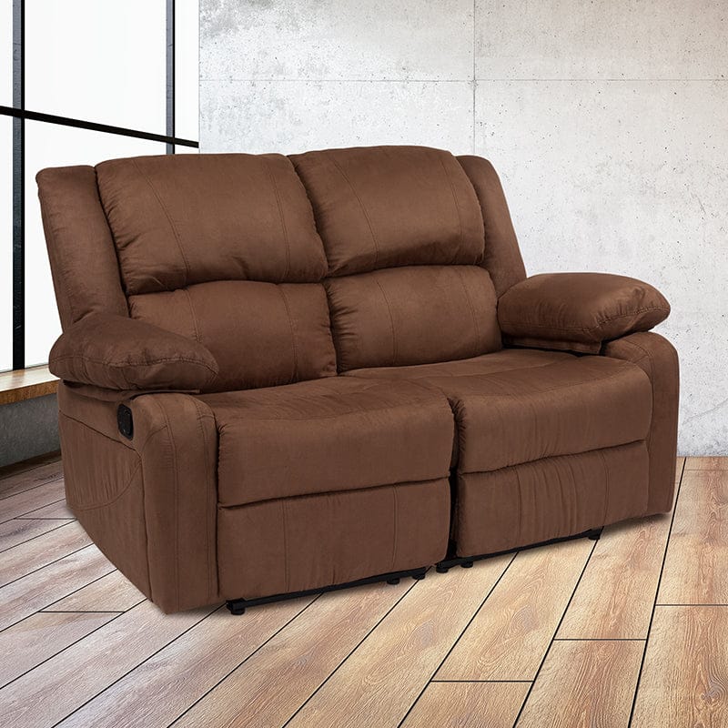 Harmony Series Brown LeatherSoft Loveseat with Two Built-In Recliners - BT-70597-LS-BN-GG A-Z Store Nadia