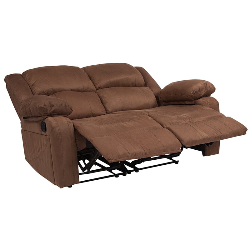 Harmony Series Brown LeatherSoft Loveseat with Two Built-In Recliners - BT-70597-LS-BN-GG A-Z Store Nadia
