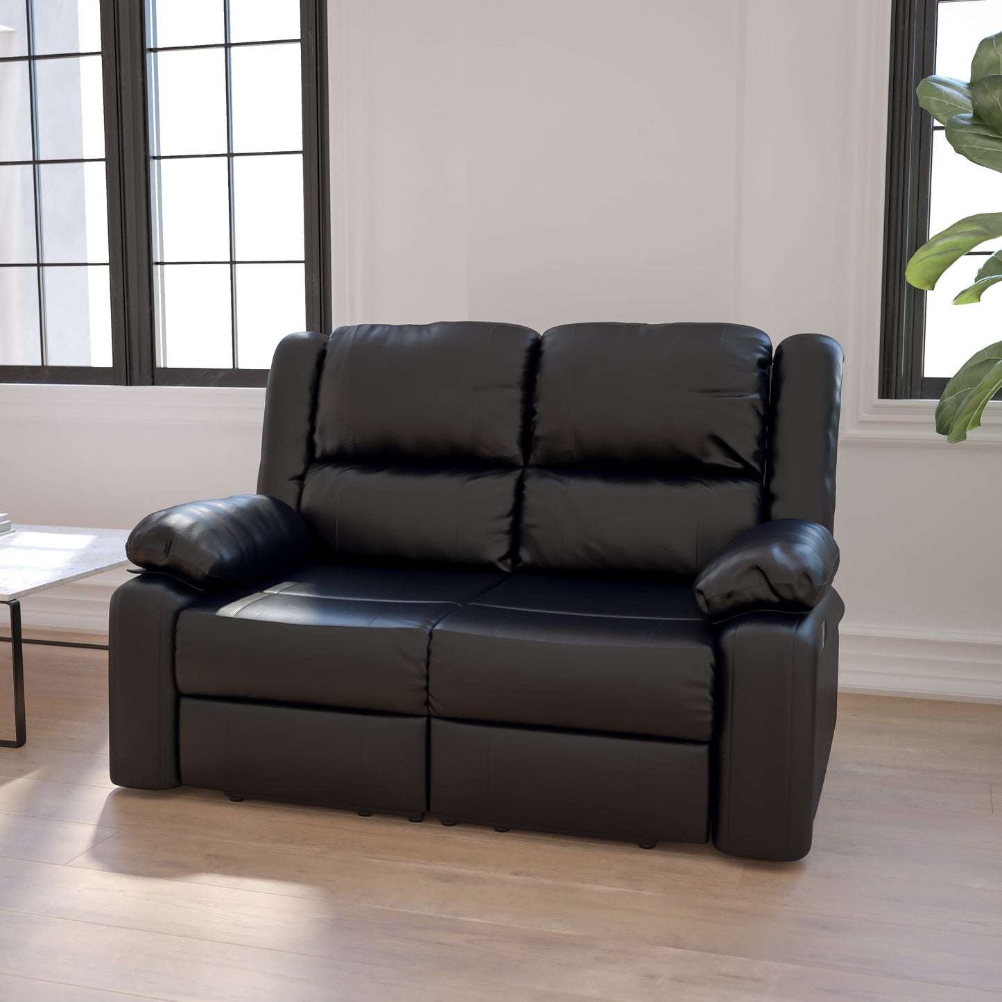 Harmony Series Brown LeatherSoft Loveseat with Two Built-In Recliners - BT-70597-LS-BN-GG A-Z Store Nadia