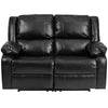 Harmony Series Brown LeatherSoft Loveseat with Two Built-In Recliners - BT-70597-LS-BN-GG