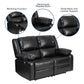 Harmony Series Brown LeatherSoft Loveseat with Two Built-In Recliners - BT-70597-LS-BN-GG A-Z Store Nadia