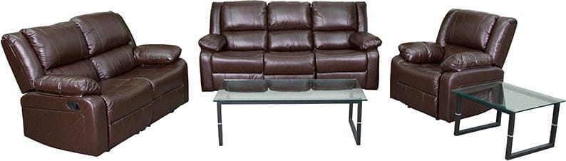 Harmony Series Brown LeatherSoft Reclining Sofa Set - BT-70597-RLS-SET-BN-GG A-Z Store Nadia