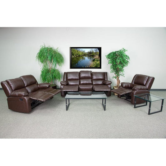 Harmony Series Brown LeatherSoft Reclining Sofa Set - BT-70597-RLS-SET-BN-GG A-Z Store Nadia