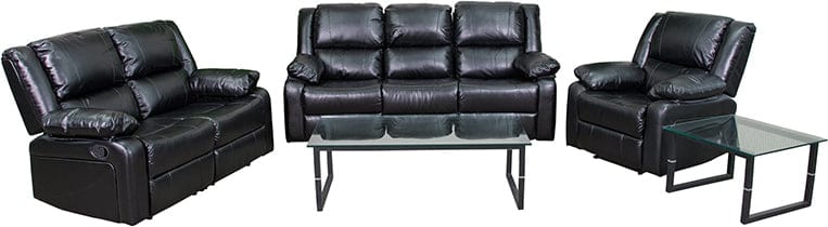 Harmony Series Brown LeatherSoft Reclining Sofa Set - BT-70597-RLS-SET-BN-GG