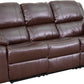 Harmony Series Brown LeatherSoft Sofa with Two Built-In Recliners - BT-70597-SOF-BN-GG A-Z Store Nadia