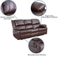 Harmony Series Brown LeatherSoft Sofa with Two Built-In Recliners - BT-70597-SOF-BN-GG A-Z Store Nadia