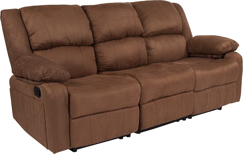 Harmony Series Brown LeatherSoft Sofa with Two Built-In Recliners - BT-70597-SOF-BN-GG A-Z Store Nadia