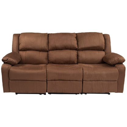 Harmony Series Brown LeatherSoft Sofa with Two Built-In Recliners - BT-70597-SOF-BN-GG A-Z Store Nadia