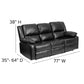 Harmony Series Brown LeatherSoft Sofa with Two Built-In Recliners - BT-70597-SOF-BN-GG A-Z Store Nadia