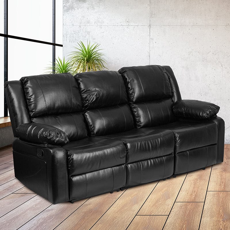 Harmony Series Brown LeatherSoft Sofa with Two Built-In Recliners - BT-70597-SOF-BN-GG A-Z Store Nadia