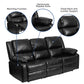 Harmony Series Brown LeatherSoft Sofa with Two Built-In Recliners - BT-70597-SOF-BN-GG A-Z Store Nadia