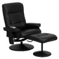 Massaging Multi-Position Recliner with Side Pocket and Ottoman in Black LeatherSoft - BT-7320-MASS-BK-GG A-Z Store Nadia