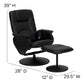 Massaging Adjustable Recliner with Deep Side Pockets and Ottoman with Wrapped Base in Black LeatherSoft - BT-753P-MASSAGE-BK-GG A-Z Store Nadia
