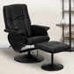 Massaging Heat Controlled Adjustable Recliner and Ottoman with Wrapped Base in Black LeatherSoft - BT-7600P-MASSAGE-BK-GG A-Z Store Nadia