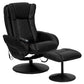 Massaging Multi-Position Plush Recliner with Side Pocket and Ottoman in Black LeatherSoft - BT-7672-MASSAGE-BK-GG A-Z Store Nadia