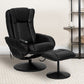 Massaging Multi-Position Plush Recliner with Side Pocket and Ottoman in Black LeatherSoft - BT-7672-MASSAGE-BK-GG A-Z Store Nadia