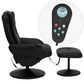 Massaging Multi-Position Plush Recliner with Side Pocket and Ottoman in Black LeatherSoft - BT-7672-MASSAGE-BK-GG A-Z Store Nadia