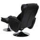 Transitional Multi-Position Recliner and Ottoman with Chrome Base in Black LeatherSoft - BT-7807-TRAD-GG A-Z Store Nadia