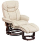 Recliner Chair with Ottoman | Beige LeatherSoft Swivel Recliner Chair with Ottoman Footrest - BT-7821-BGE-GG A-Z Store Nadia