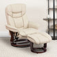 Recliner Chair with Ottoman | Beige LeatherSoft Swivel Recliner Chair with Ottoman Footrest - BT-7821-BGE-GG A-Z Store Nadia