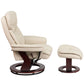 Recliner Chair with Ottoman | Beige LeatherSoft Swivel Recliner Chair with Ottoman Footrest - BT-7821-BGE-GG A-Z Store Nadia