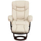 Recliner Chair with Ottoman | Beige LeatherSoft Swivel Recliner Chair with Ottoman Footrest - BT-7821-BGE-GG A-Z Store Nadia