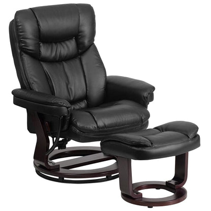 Recliner Chair with Ottoman | Beige LeatherSoft Swivel Recliner Chair with Ottoman Footrest - BT-7821-BGE-GG A-Z Store Nadia